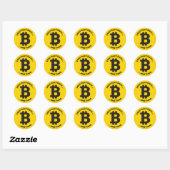 Sticker Rond SIGNE Bitcoin (Feuille)