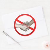 Sticker Rond Signe d'absence de secousse de la main (Enveloppe)