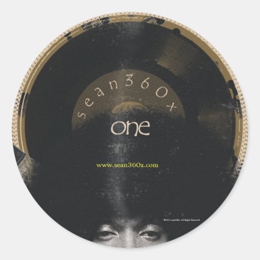 Sticker Rond Signe d'autocollant360x 360° (Devant)