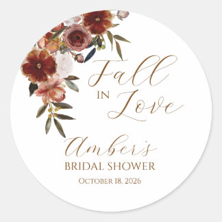 Sticker Rond Signe de bienvenue pour une baby shower automnale 