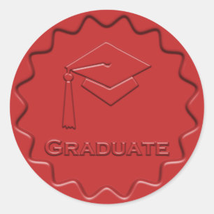 Sticker Rond Signe de cire rouge