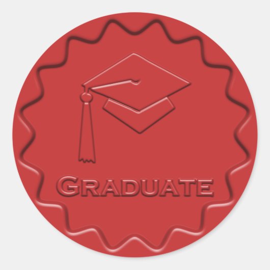 Sticker Rond Signe de cire rouge (Devant)