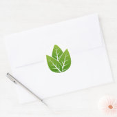 Sticker Rond signe de feuille d'arbre (Enveloppe)