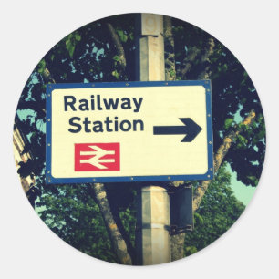 STICKER ROND SIGNE DE LA GARE
