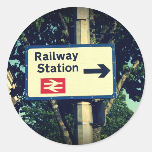 STICKER ROND SIGNE DE LA GARE (Devant)