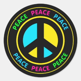 STICKER ROND SIGNE DE PAIX