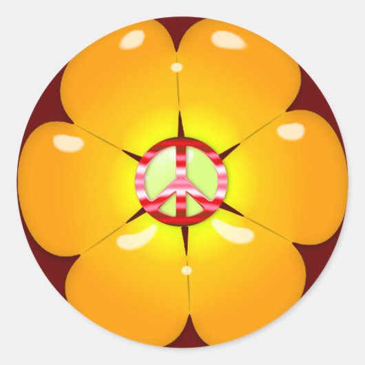STICKER ROND SIGNE DE PAIX (Devant)