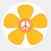 STICKER ROND SIGNE DE PAIX (Devant)