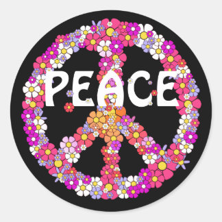 STICKER ROND SIGNE DE PAIX