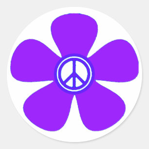 STICKER ROND SIGNE DE PAIX