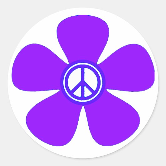 STICKER ROND SIGNE DE PAIX (Devant)