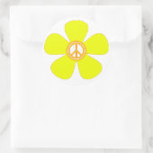 STICKER ROND SIGNE DE PAIX (Sac)