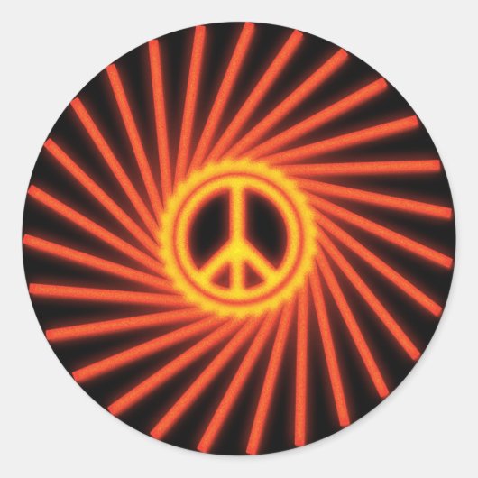 STICKER ROND SIGNE DE PAIX DE L'ÉCHANGE (Devant)