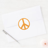 Sticker Rond Signe de paix orange (Enveloppe)