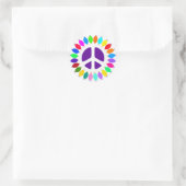 STICKER ROND SIGNE DE PAIX RETRO (Sac)