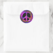 STICKER ROND SIGNE DE PAIX RETRO (Sac)