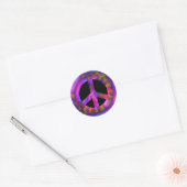 STICKER ROND SIGNE DE PAIX RETRO (Enveloppe)