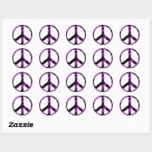 Sticker Rond signe de paix-zèbre (Feuille)