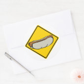 STICKER ROND SIGNE DE ROUTE CHAUD 1 (Enveloppe)