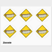 STICKER ROND SIGNE DE ROUTE CHAUD 1 (Feuille)