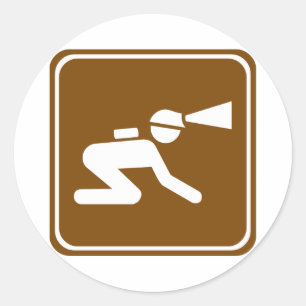 Sticker Rond Signe de route de spéléologie