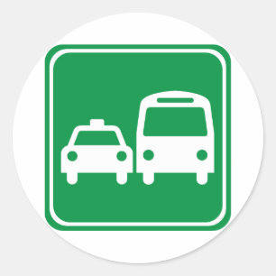 Sticker Rond Signe de route de transport terrestre