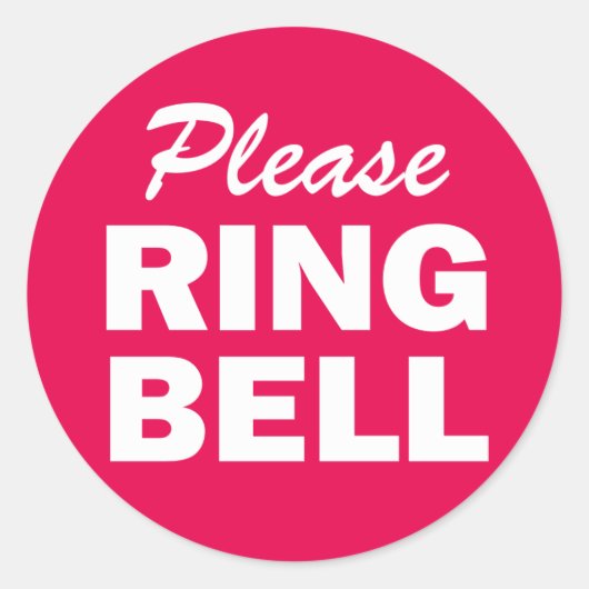 Sticker Rond Signe de sonnerie (Devant)