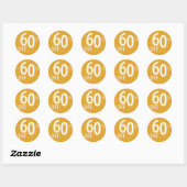 STICKER ROND SIGNE DE VENTE PUISSANT À 60 % (Feuille)