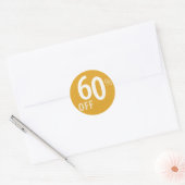 STICKER ROND SIGNE DE VENTE PUISSANT À 60 % (Enveloppe)