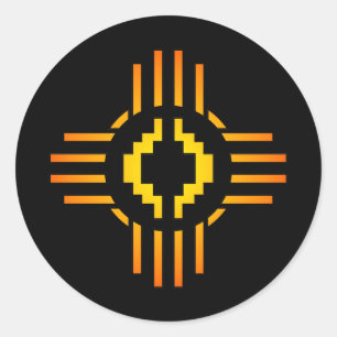Sticker Rond Signe de Zia Sun