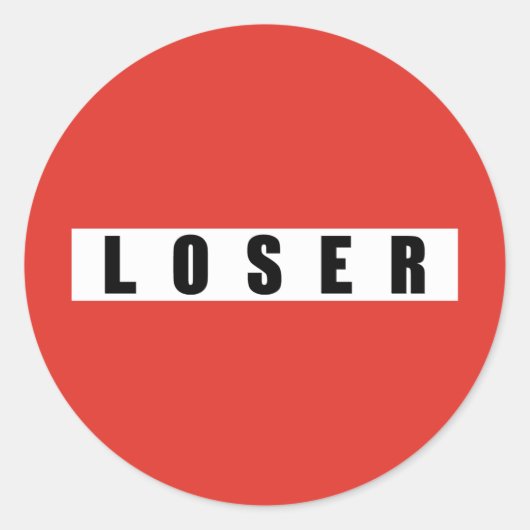 STICKER ROND SIGNE D'INTERDICTION LOSER (Devant)