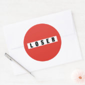 STICKER ROND SIGNE D'INTERDICTION LOSER (Enveloppe)
