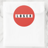 STICKER ROND SIGNE D'INTERDICTION LOSER (Sac)