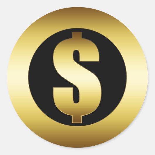 STICKER ROND SIGNE DOLLAR (Devant)