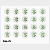 Sticker Rond Signe dollar vert et blanc à effet 3D (Feuille)