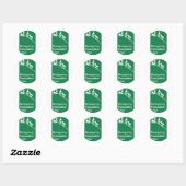 Sticker Rond Signe du fauteuil d'évacuation en fauteuil roulant (Feuille)