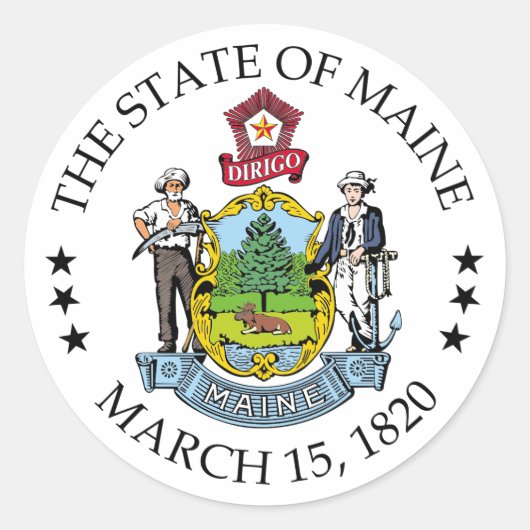 Sticker Rond Signe du Maine (Devant)