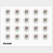 Sticker Rond signe du Michigan (Feuille)