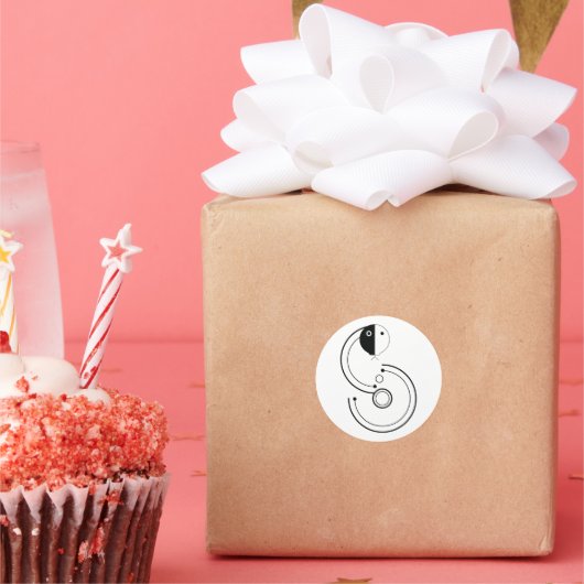 Sticker Rond Signe du zodiaque serpent  (Fête)