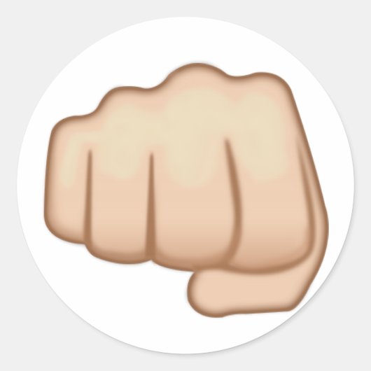 Sticker Rond Signe Emoji de main de Fisted (Devant)