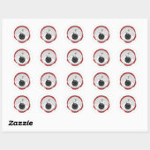 Sticker Rond Signe grunge de bombe (Feuille)