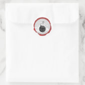 Sticker Rond Signe grunge de bombe (Sac)