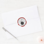 Sticker Rond Signe grunge de bombe (Enveloppe)