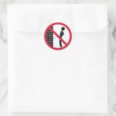 Sticker Rond Signe interdit de Peeing (Sac)