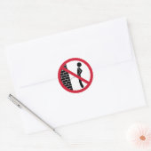 Sticker Rond Signe interdit de Peeing (Enveloppe)
