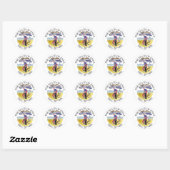 Sticker Rond signe Iowa (Feuille)