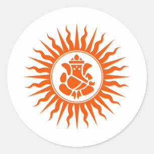 Sticker Rond Signe Lord Ganesha