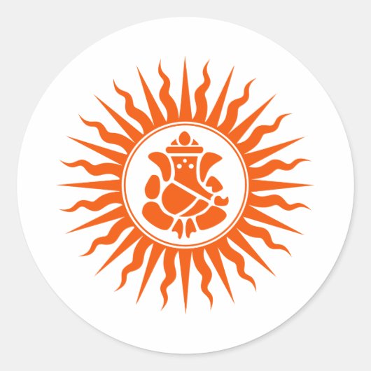 Sticker Rond Signe Lord Ganesha (Devant)