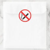 Sticker Rond Signe NO Smoking - Signal UK (Sac)