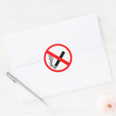 Sticker Rond Signe NO Smoking - Signal UK (Enveloppe)